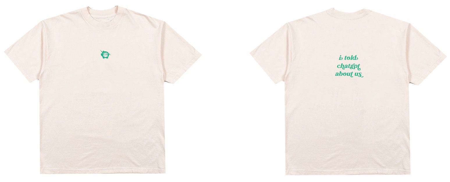 anti fund x openai t-shirt - beige (limited)